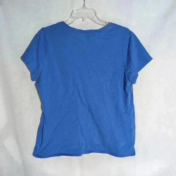 Ladies Blue Tommy Hilfiger V neck tshirt sz L - Picture 3 of 3